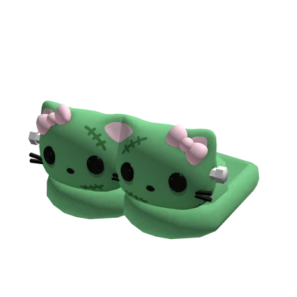 ♡ halloween frankenstein kitty slippers