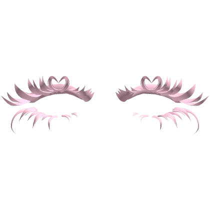 ♡ heart pink lashes