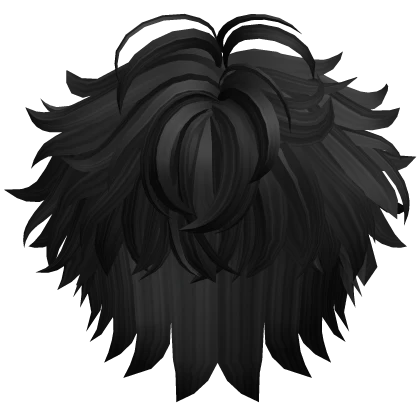 Anime Boy Wolfcut Hair - Black