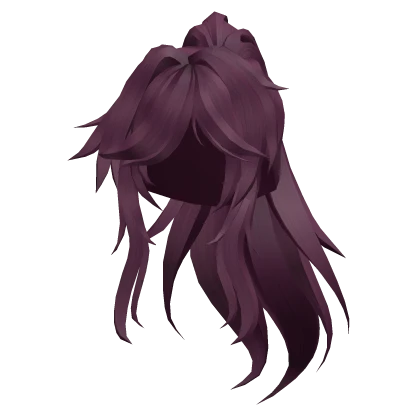 Side swept Messy Ponytail - Purple