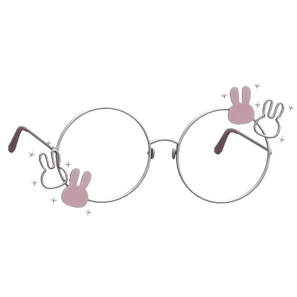 Pink Bunny Easter Glasses