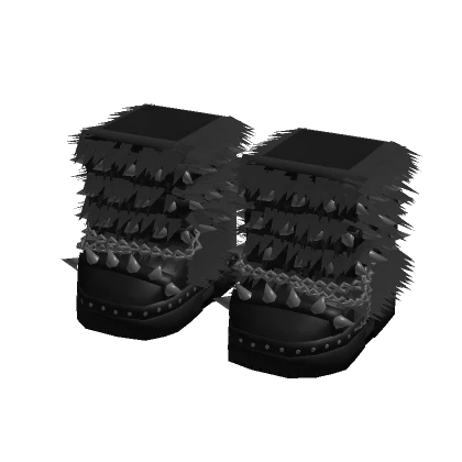 Spiked Goth Fur Boots