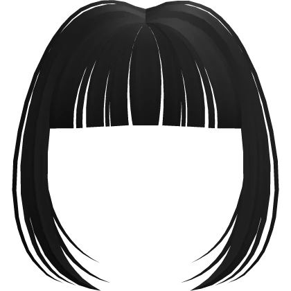 Elegant Straight Hime Fringe Bangs (Black)