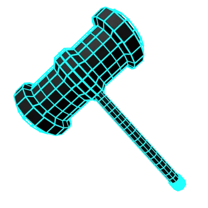 Hologram Hammer Blue