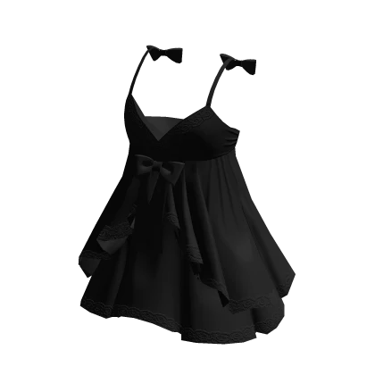 Valentines Baby Doll Dress Black