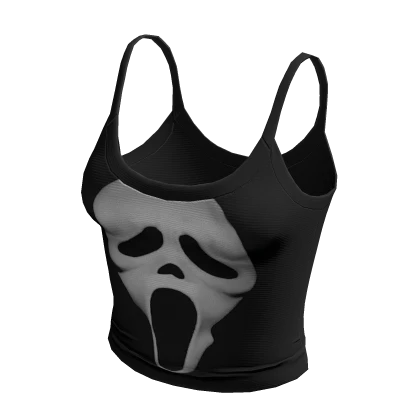 ☆ black ghost mask tank top (halloween)