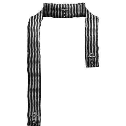 gothic long scarf + crosses in black stripes 3.0