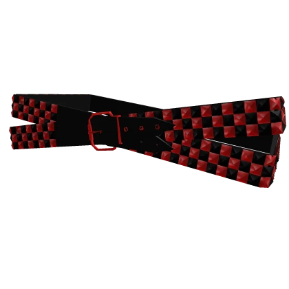 double tilted scene emo black & red belt 1.0