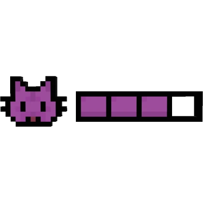 Pink Booster Cat 8-Bit Health bar