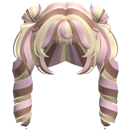 Pastel Ice Cream Space Bun Coily Curl Pigtails