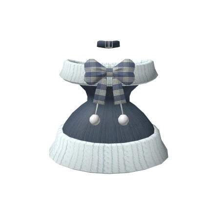 🎀Chibi Doll- Blue winter sweater dress