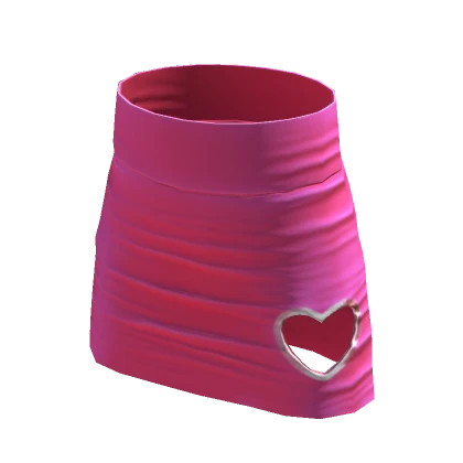 Heart Cutout Skirt - Hot Pink