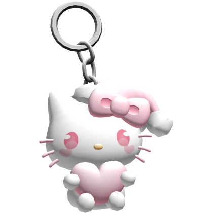 ♡ santa kitty keychain