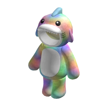 shark onesie plushie rainbow (3.0)