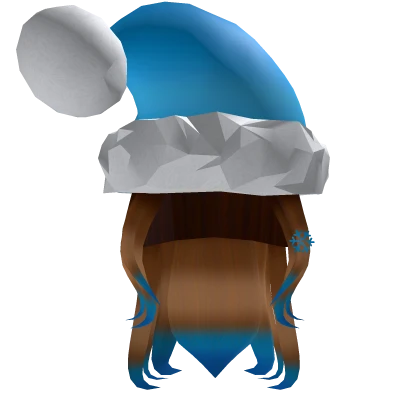 ❄ Christmas Hair w/ a Blue Hat ❄