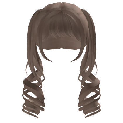 ノ꒰ kawaii brown curly dolli pigtails ❤︎ ͡ 𐦯