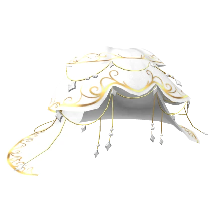 Crystalbound layered skirt - white/gold