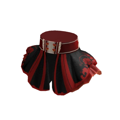 Black & Red Stripes Ruffled Party Skirt