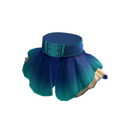 Blue & Aqua Ruffled Party Skirt