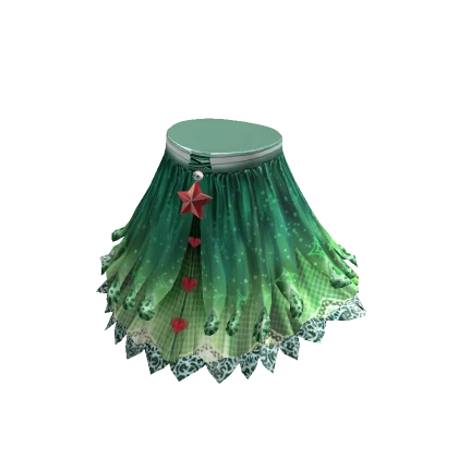 Frilly Layered Skirt Green 