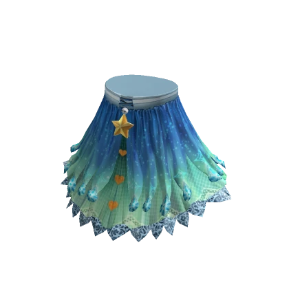 Frilly Layered Skirt Blue