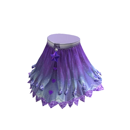 Frilly Layered Skirt Purple & White