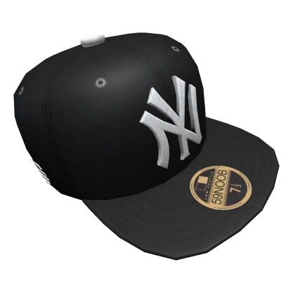 Sideways Black NYC Baseball Cap