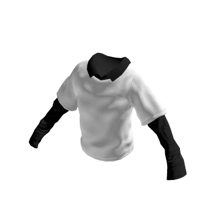 White Sweater with Black Full Sleeve