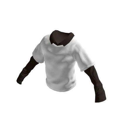 White Sweater with Brown Full Sleeve