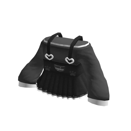 ♡ : soft cat overalls sweater┊black