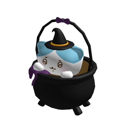  𖹭 : kawaii halloween hachiware witch cauldron