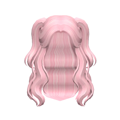 Pink Cute Wavy Hair with Short Pigtails