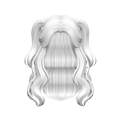 White Cute Wavy Hair with Short Pigtails