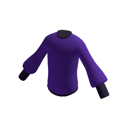 Purple Lantern Sleeve Sweater