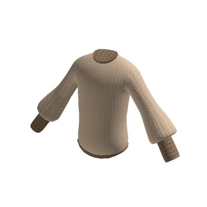 Beige Lantern Sleeve Sweater