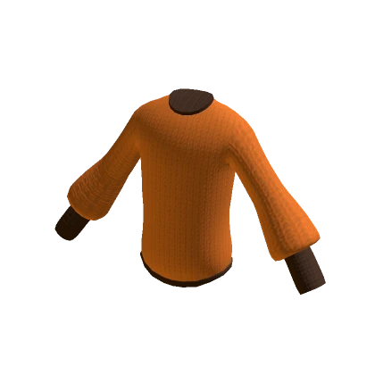 Orange Lantern Sleeve Sweater