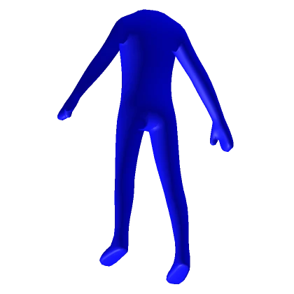 Blue Cartoony Character Outline