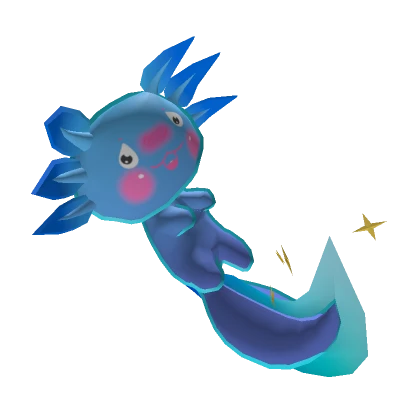 Cute Blue Axolotl Companion