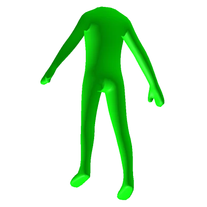 Green Cartoony Character Outline