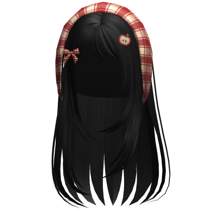 ♡ igari mori kei apple bandana hair (black)