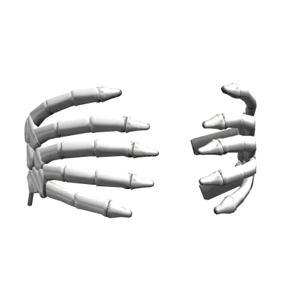 White Skeleton Hands on Face