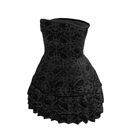 🖤 Mori Kei Black Lace Ruffle Dress