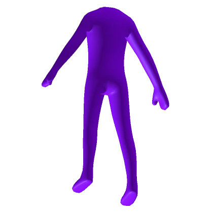 Purple Cartoony Character Outline