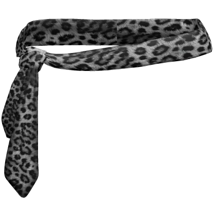 [3.0] Y2K Grey Leopard Tie Belt