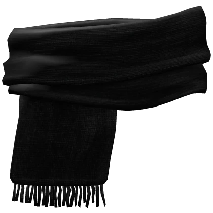 black oversized double wrapped scarf