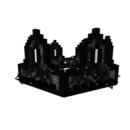 [PBR] White Grunge Thorned Chained 8-Bit Crown