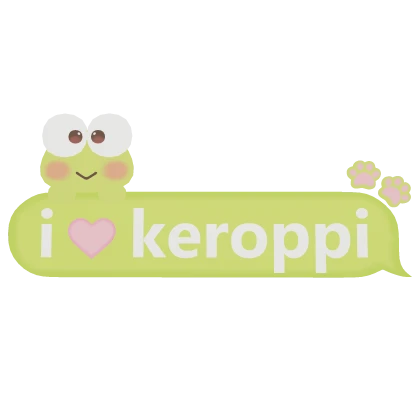  I <3 keroppi Text