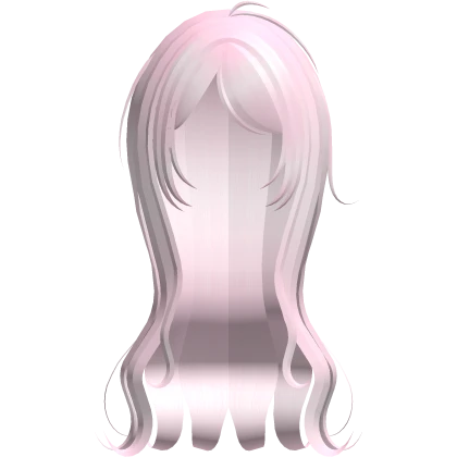 Fairy Wavy Light Pink Long Hair W Bangs