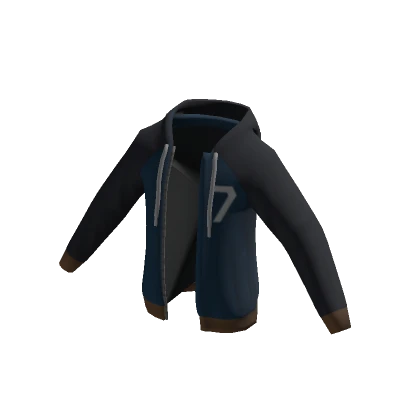 Classic Jacket Hoodie - Blue and Grey