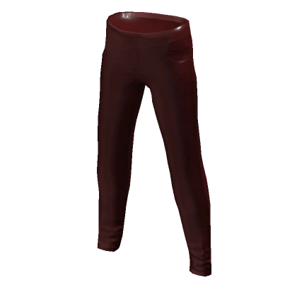 Leather Pants - Dark Red